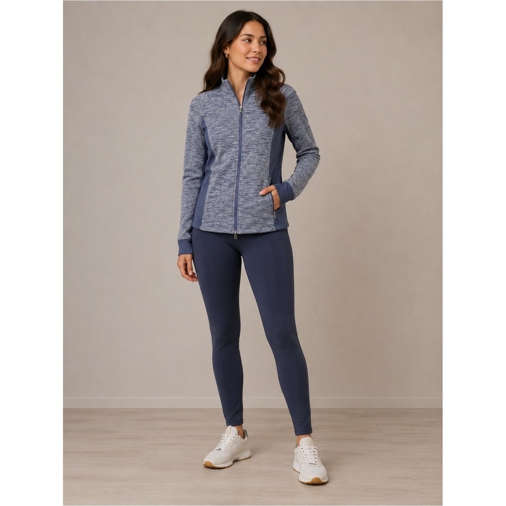 KJUS Lara Techwool Merino Wool Blend Full Zip Jacket Blue Women's 36 Small